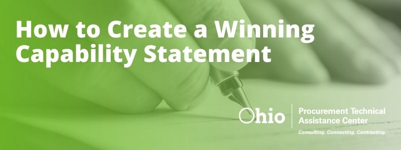 How to Create a Winning Capability Statement
